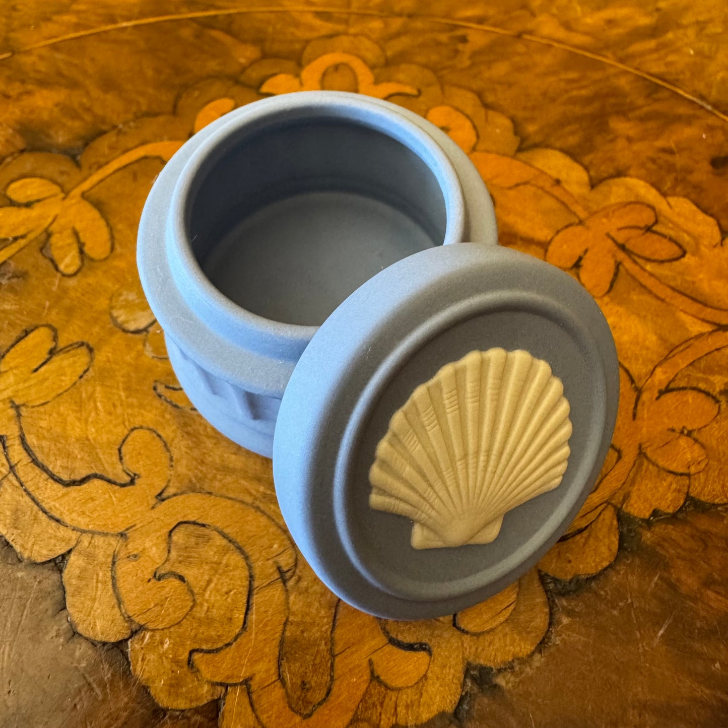 Wedgwood Blue Jasperware Shell Miniature 