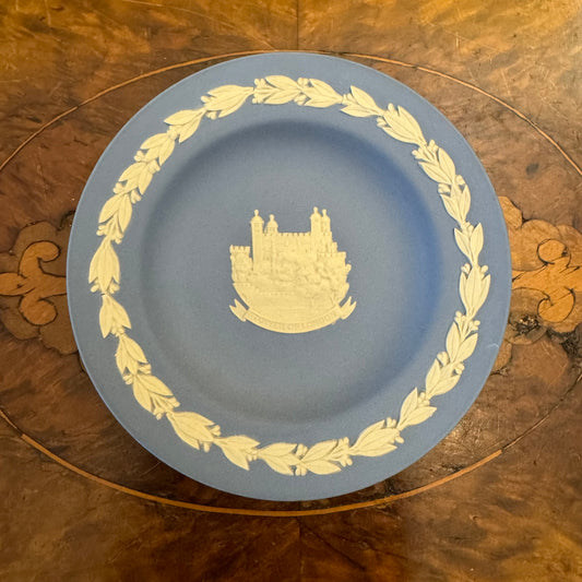 Wedgwood Blue Jasperware Tower of London Small Dish 