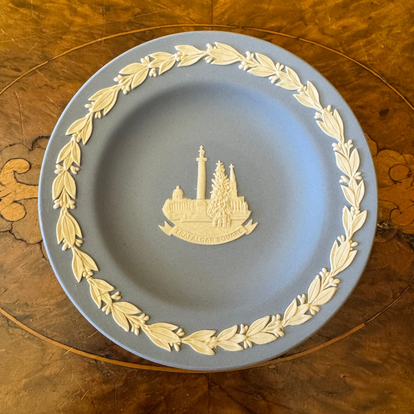 Wedgwood Blue Jasperware Trafalgar Square Small Dish 