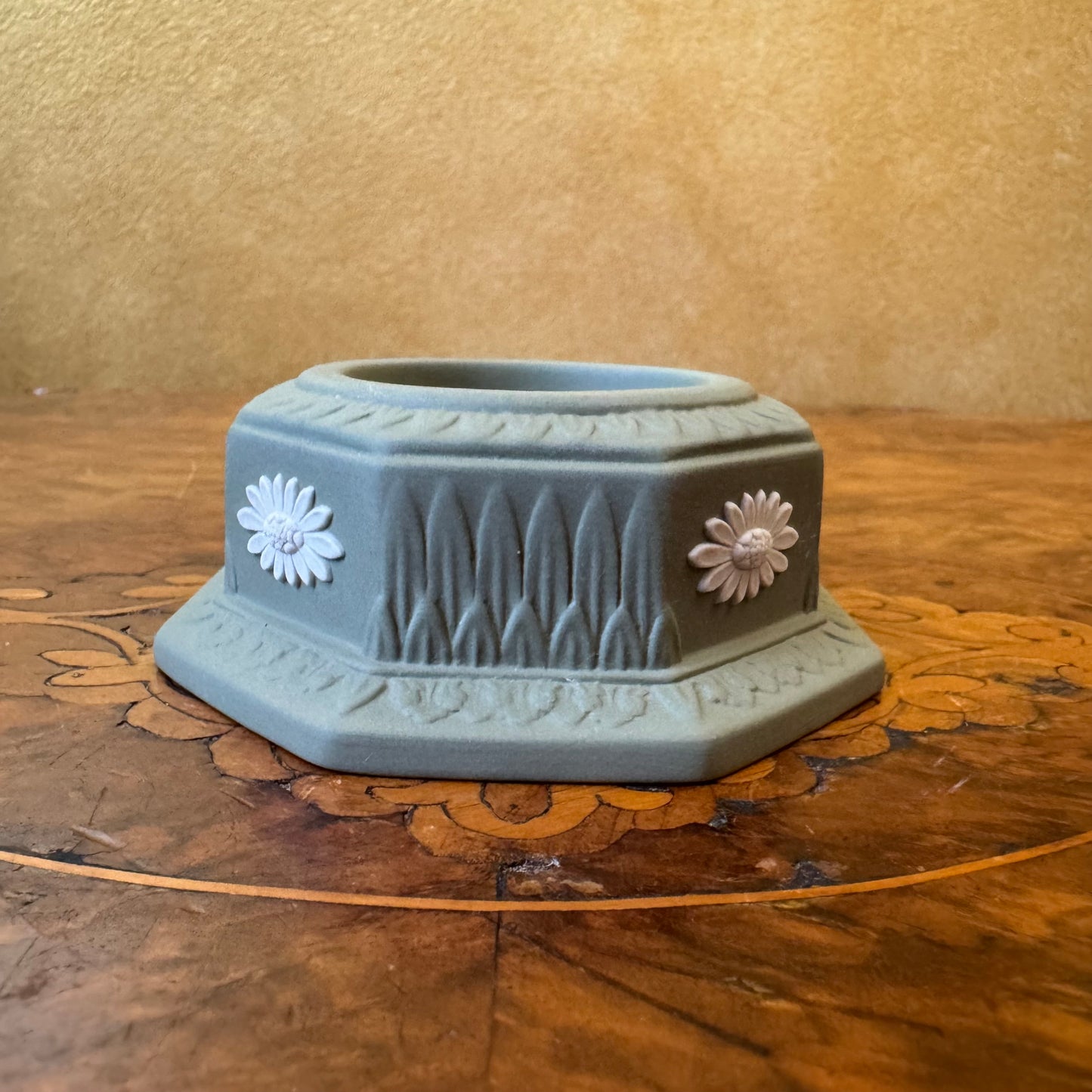 Wedgwood Green Jasperware Tea Light Candle 