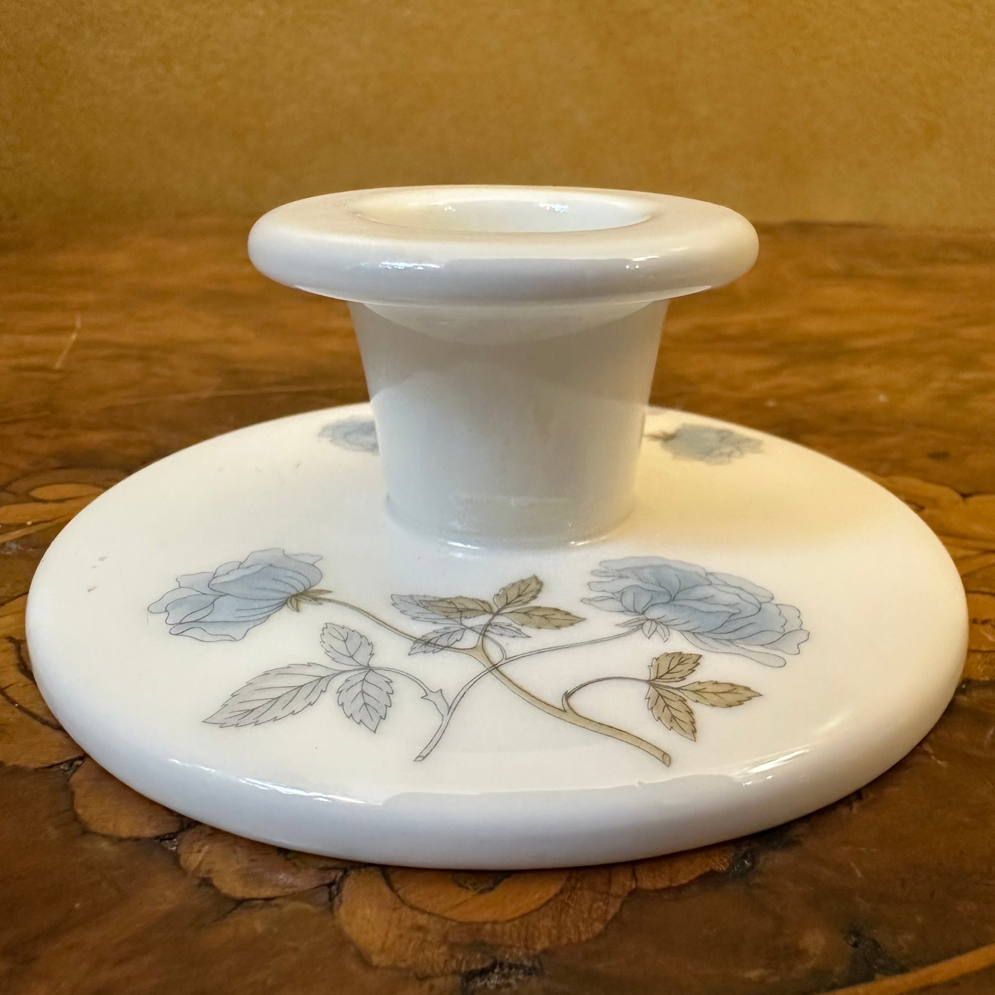 Wedgwood Ice Rose Candle Holder Pair 