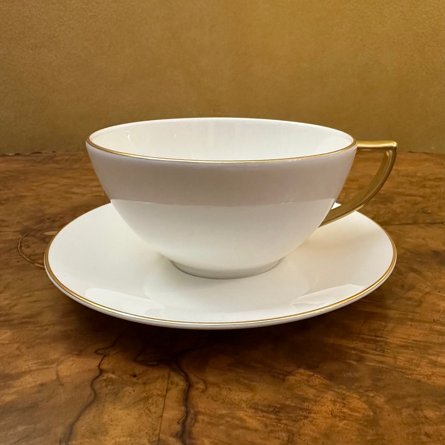 Wedgwood Jasper Conran Tea Cup & Saucer Gold Trim