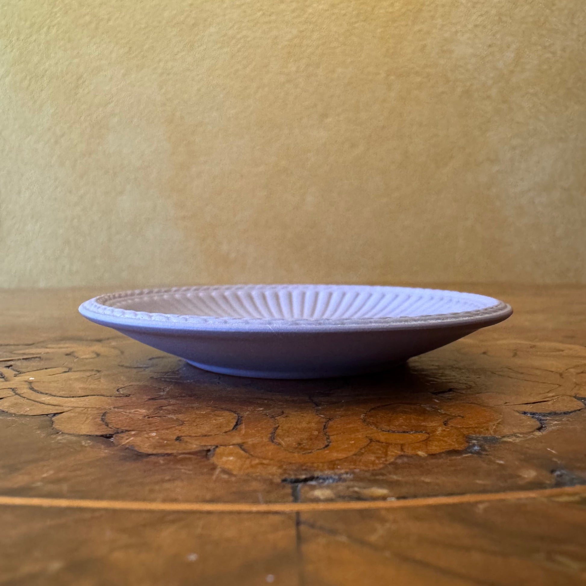 Wedgwood Lilac Jaspwerware Small Fluted Pin Dish 