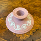 Wedgwood Pink Jasperware Candlestick Holder 