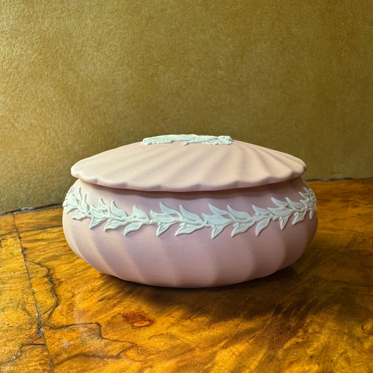 Wedgwood Pink Jasperware Dancing Hours Trinket Box 