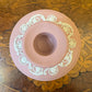 Wedgwood Pink White Jasperware Candlestick 