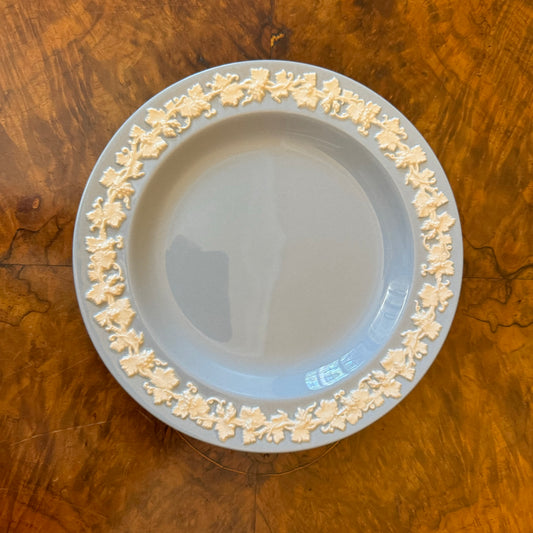 Wedgwood Queens Ware Blue Embossed Cream Side Plate