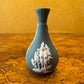 Wedgwood Teal Jasperware Desert Pea Miniature Vase 