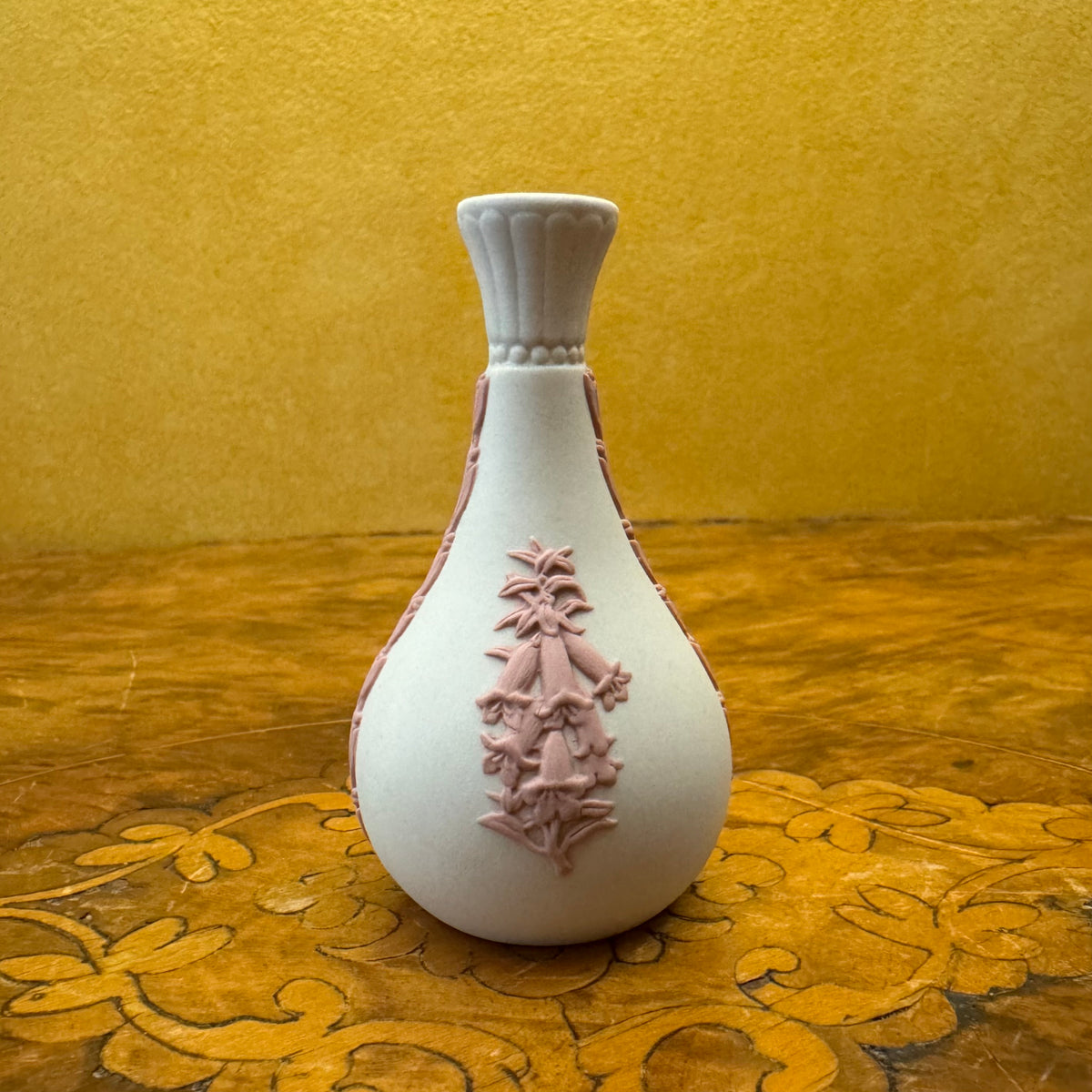Wedgwood White On Pink Jasperware 
