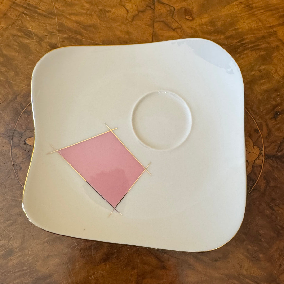 Westminster Pink Geometric Saucer 