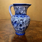 Vintage Blue & White Bird Floral Jug
