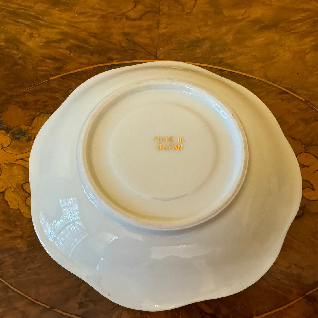 Vintage White Gold Demitasse Coffee Cup & Saucer