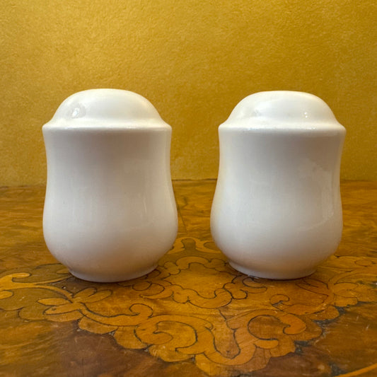 White Porcelain Salt & Pepper Shakers 