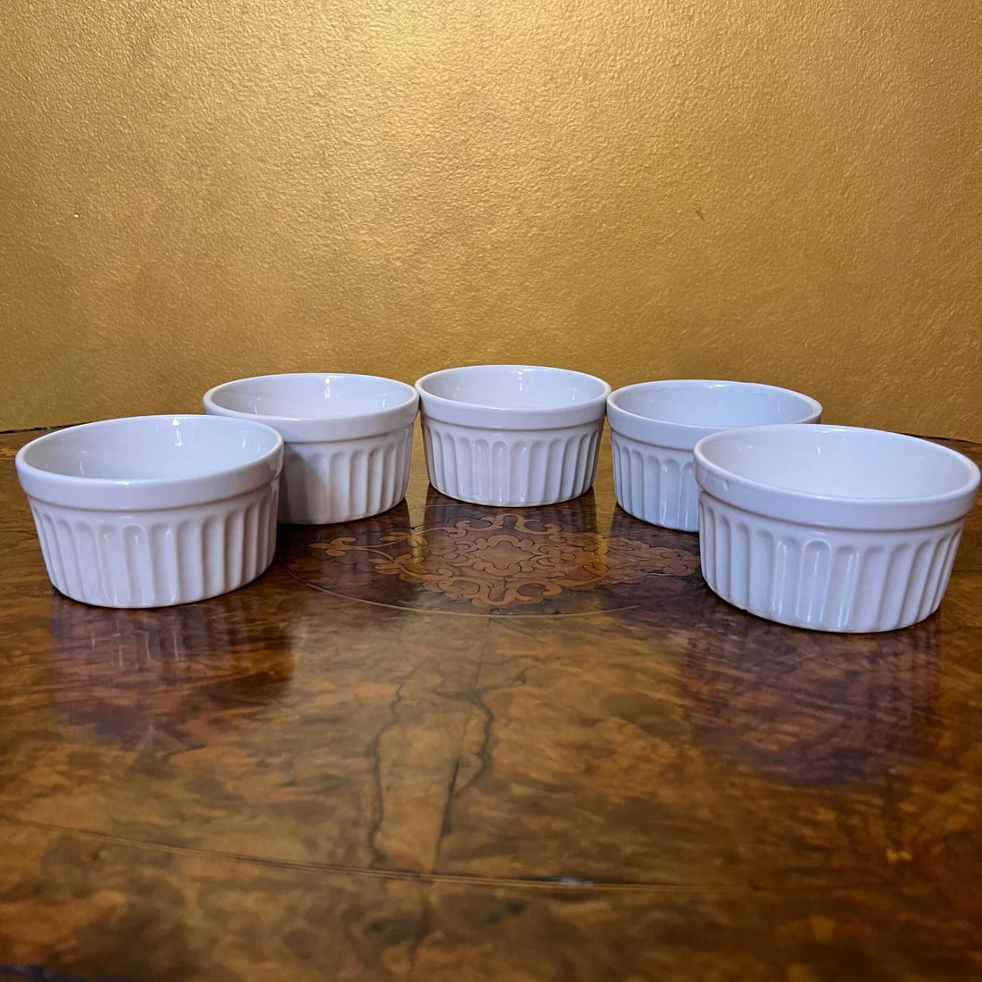 White Ramekin Set Of Five
