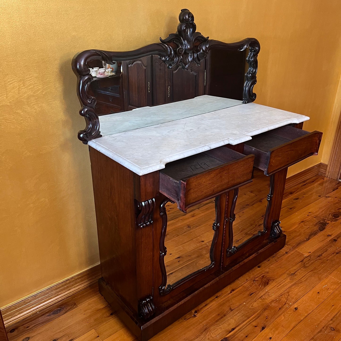 William IV Rosewood Mirror Chiffonier 