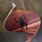 Wooden Spiral Hanging Frog Print Wind Ornament