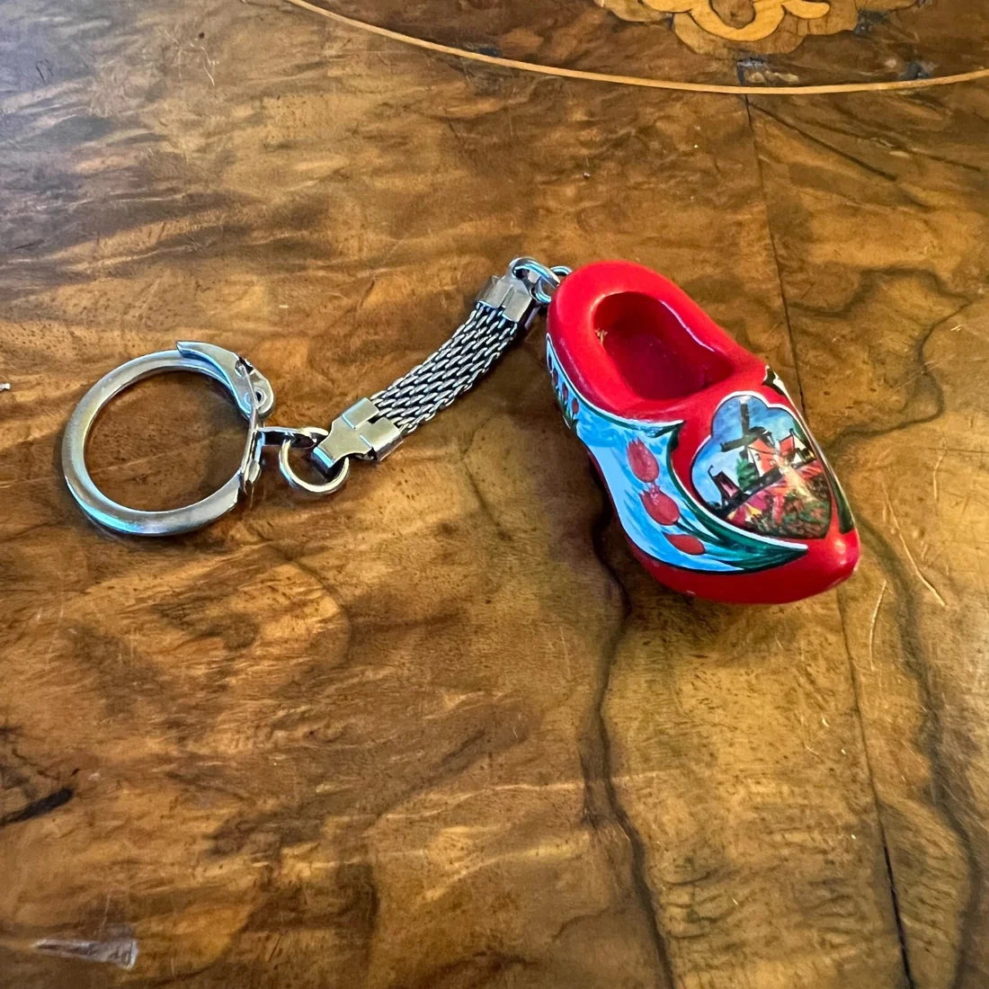 Wooden Clog Shoe Holland Key Chain