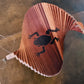 Wooden Spiral Hanging Frog Print Wind Ornament