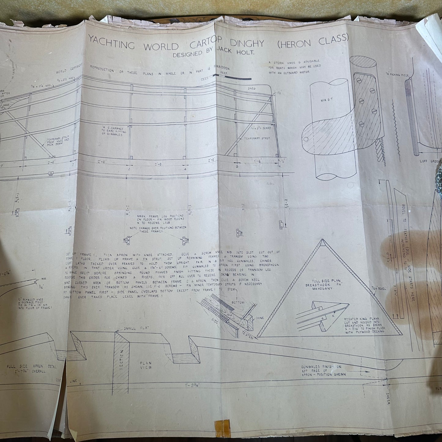 Yachting World Cartop Dinghy Designed By Jack Holt Plans