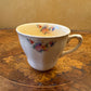 Yellow Floral Print Tea Cup 