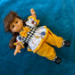 Yellow Suite Brown Hair Small Doll 