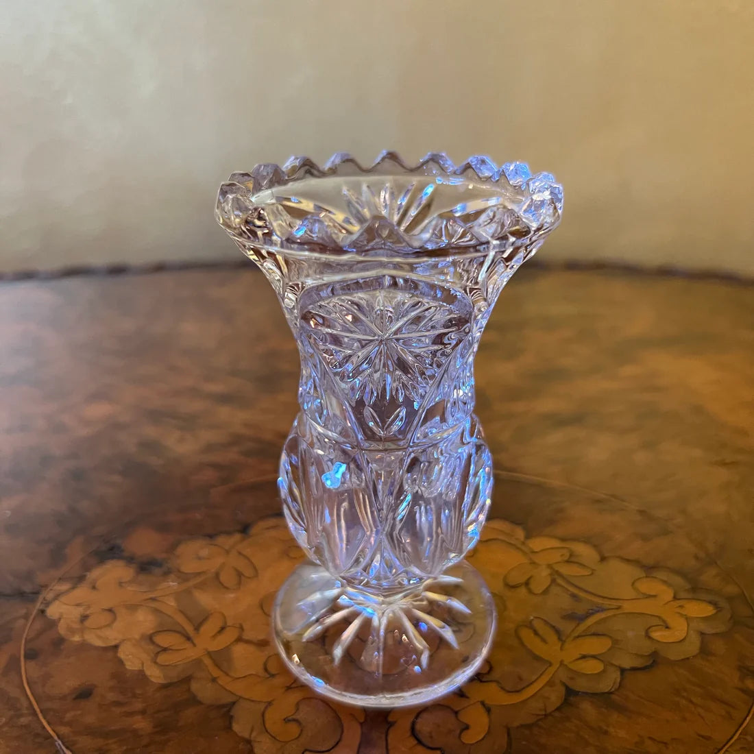 Vintage Zajecar Crystal Bud Vase