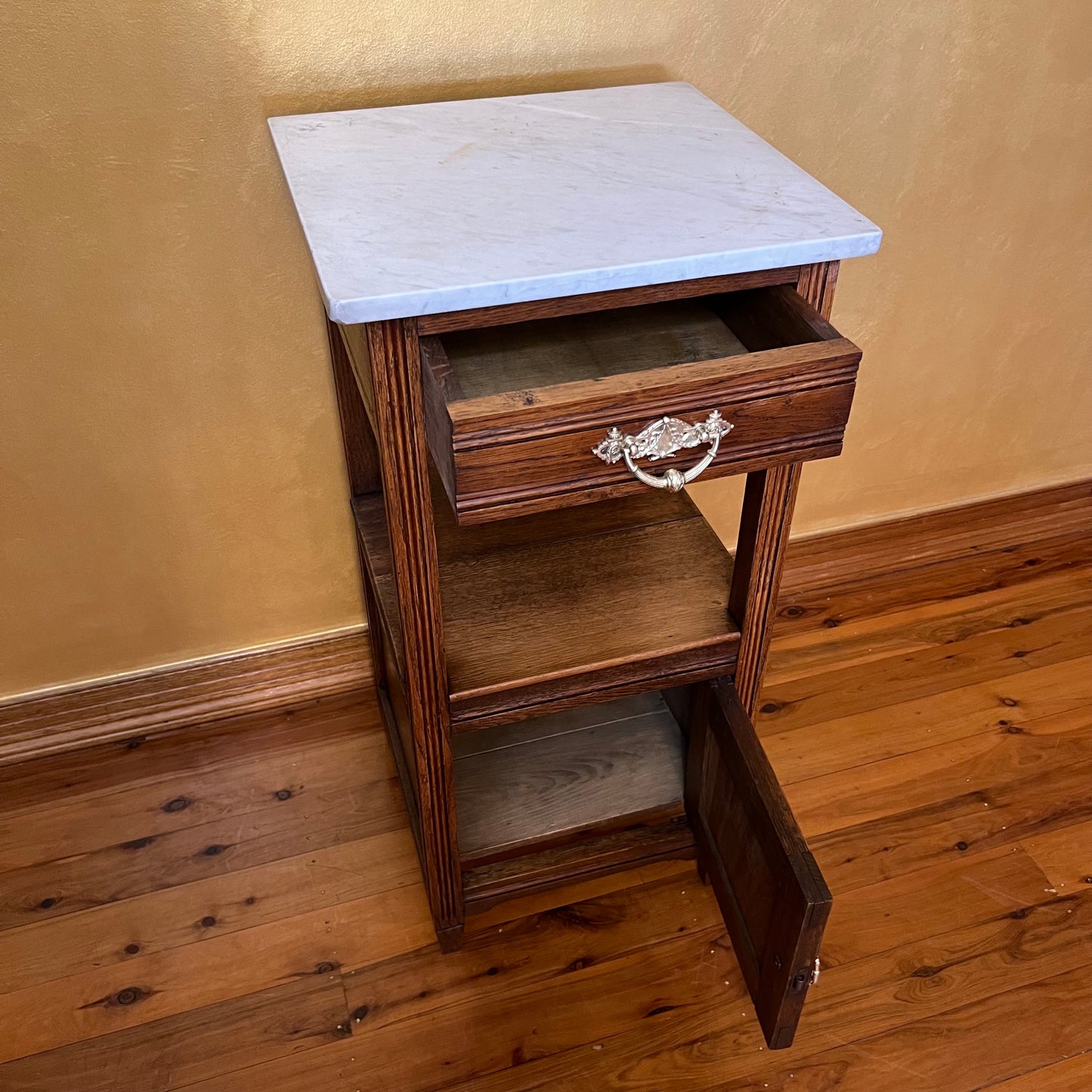 antique bedside table