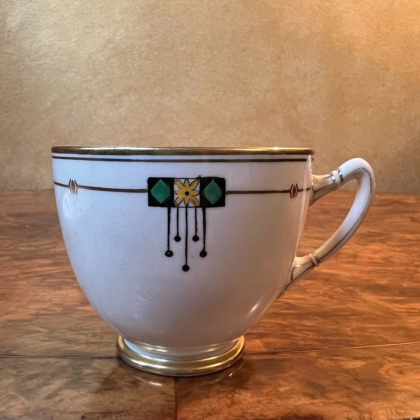 Paragon Green Gold Tea Cup & Saucer