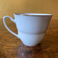 White & Gold Trim Tea Cup & Saucer