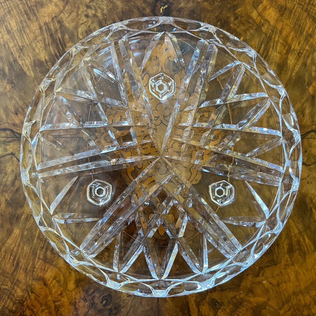Vintage Glass Cake Plate On Legs