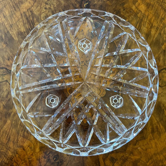 Vintage Glass Cake Plate On Legs