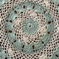 Vintage Mint White Crochet Doily Three Piece Set