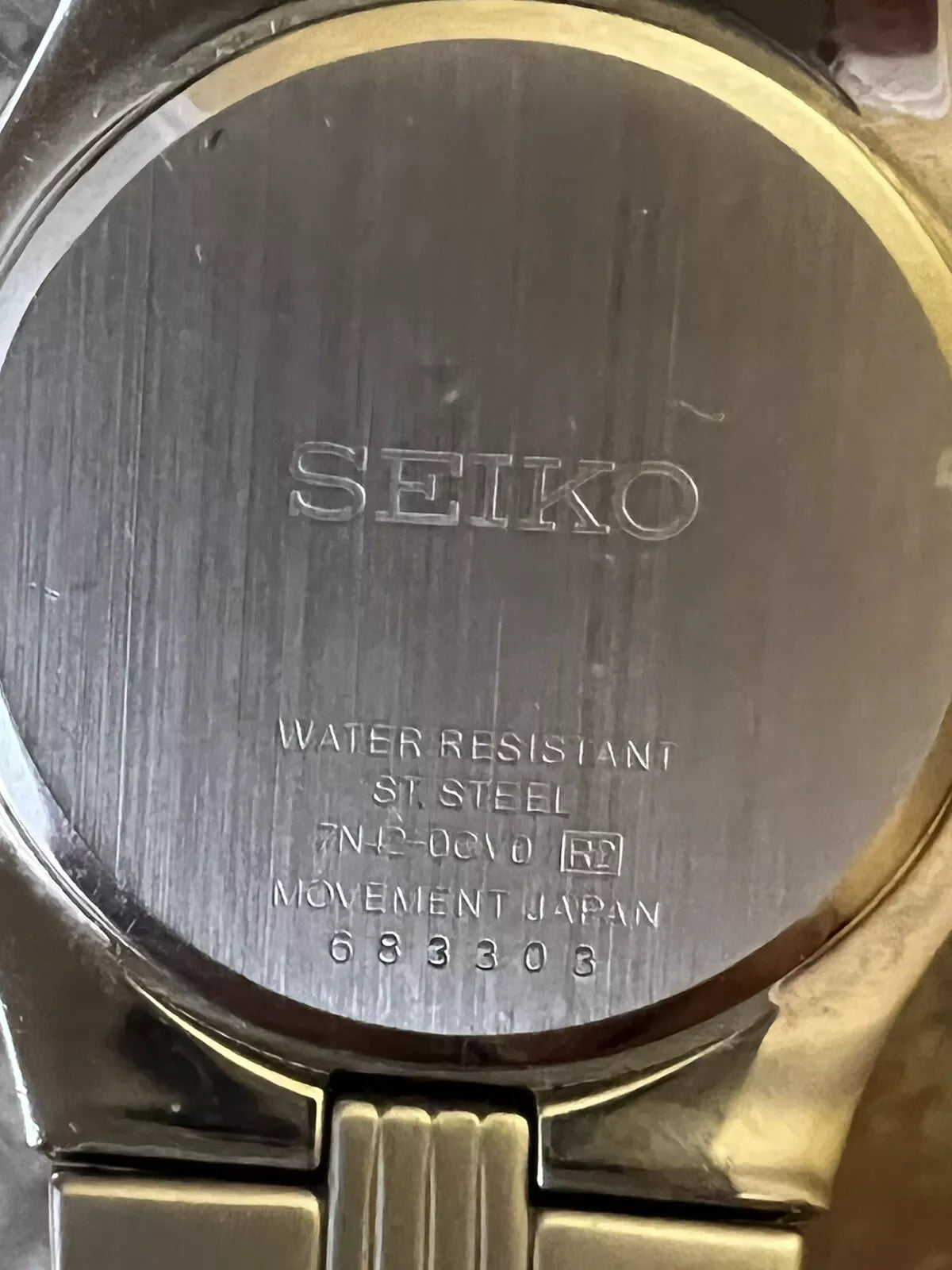 Seiko Water Resistant Stainless Steel Mens Watch