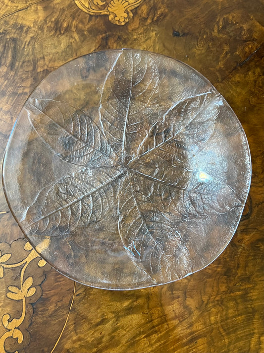 Vintage Kosta Body Leaf Plate 25cm