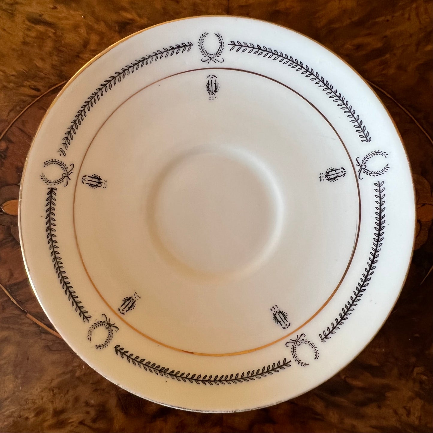 Vintage Paragon Black & White Print Saucer