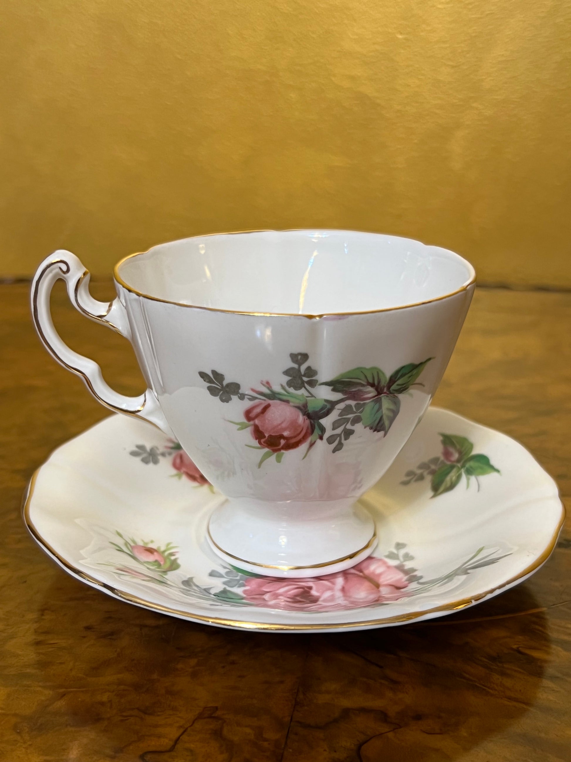 Adderley Rose Tea Cup & Saucer