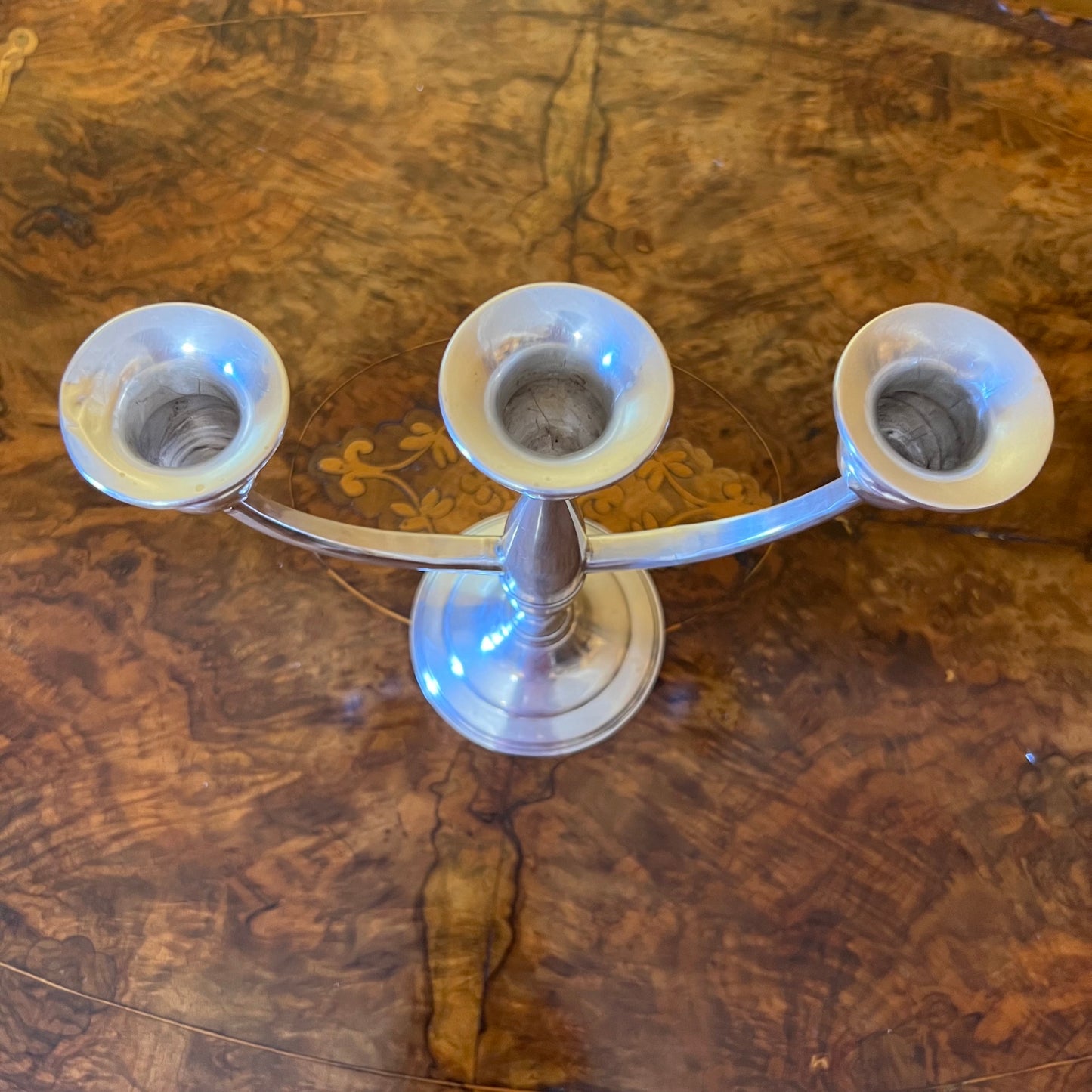 American Sterling Silver Three Branch Candlesticks