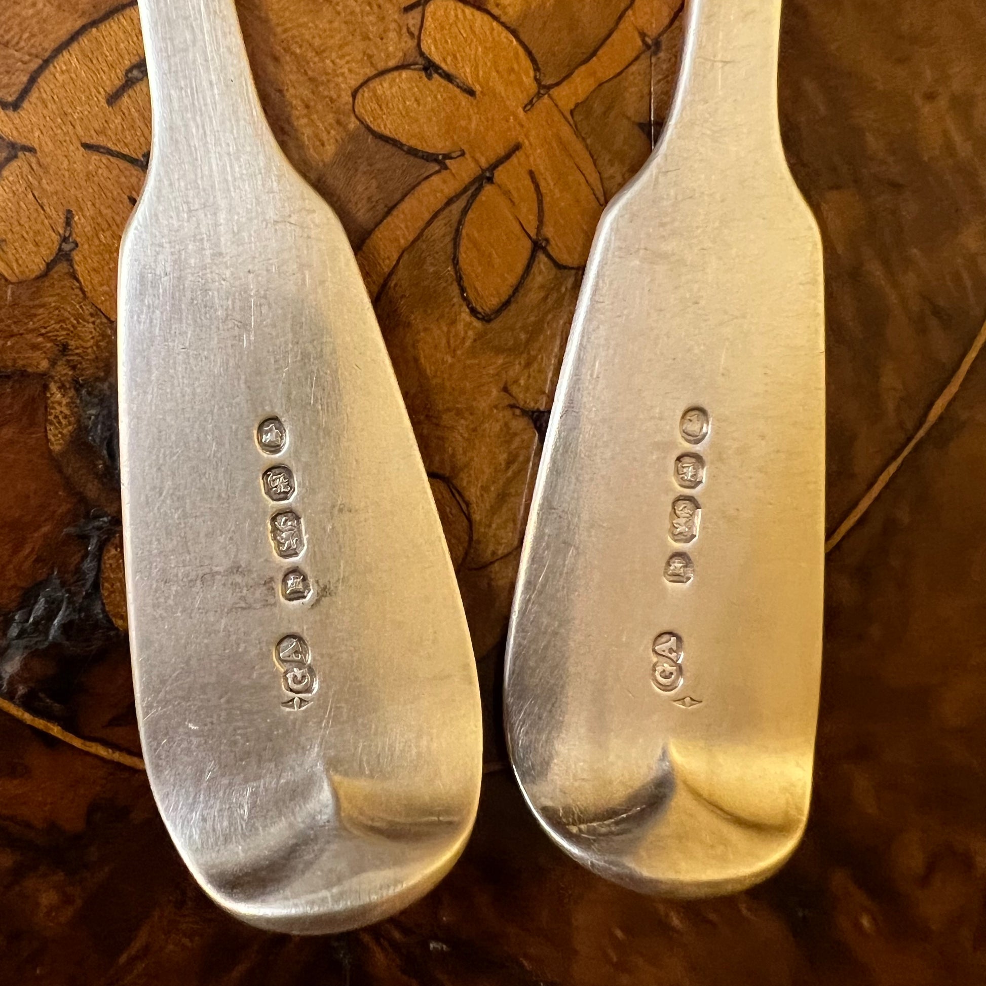 Antique Birmingham Sterling Silver Small Ladles 