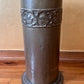 Antique Brass Large Round Grapes Leaves Embossed Umbrella Stand