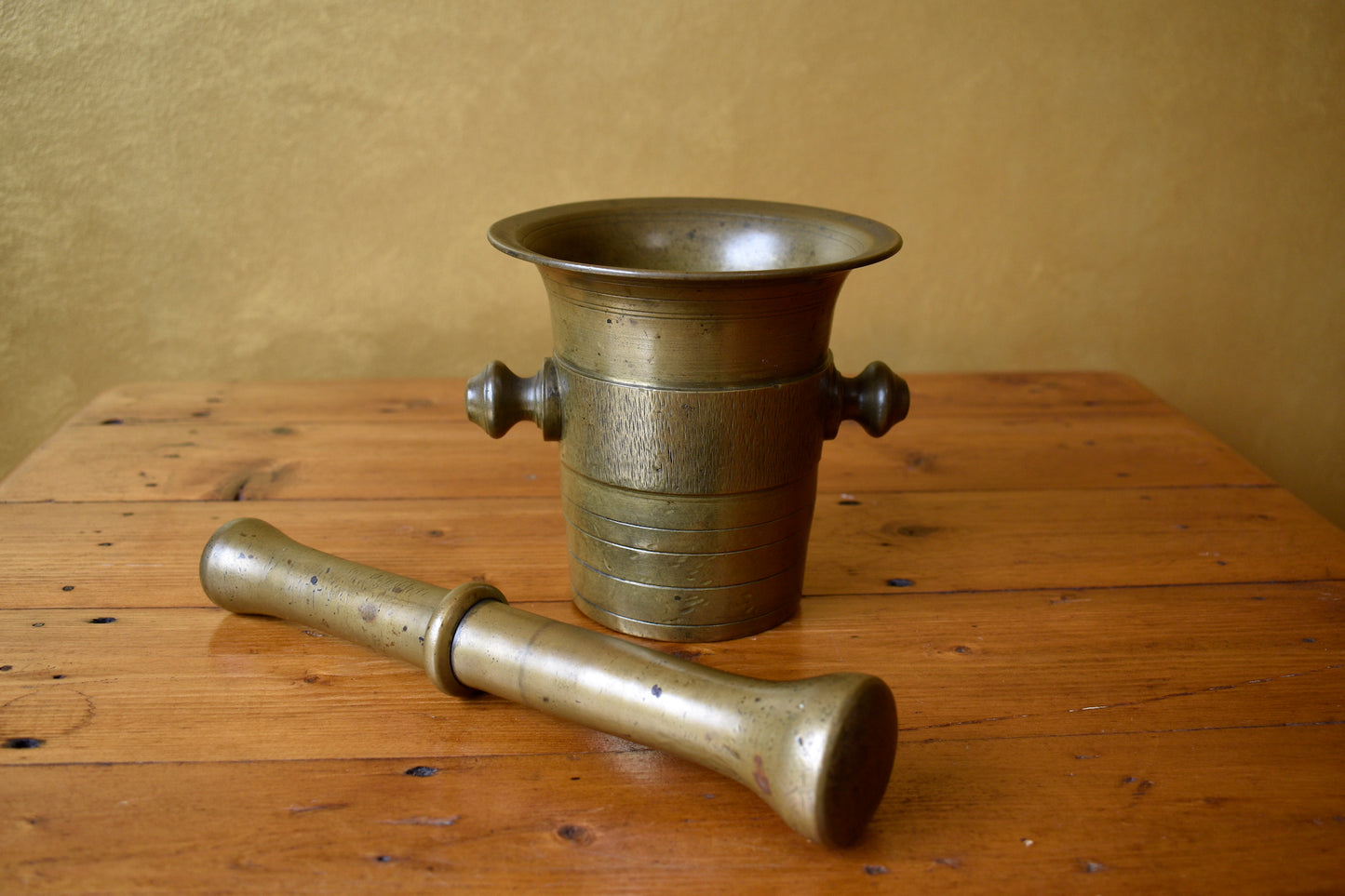 Antique Bronze Mortar & Pestle