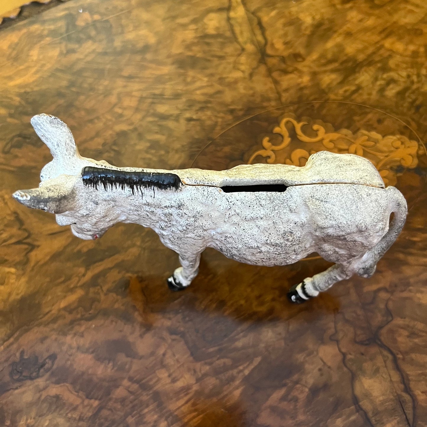 Antique Cast Iron Donkey Money Box 