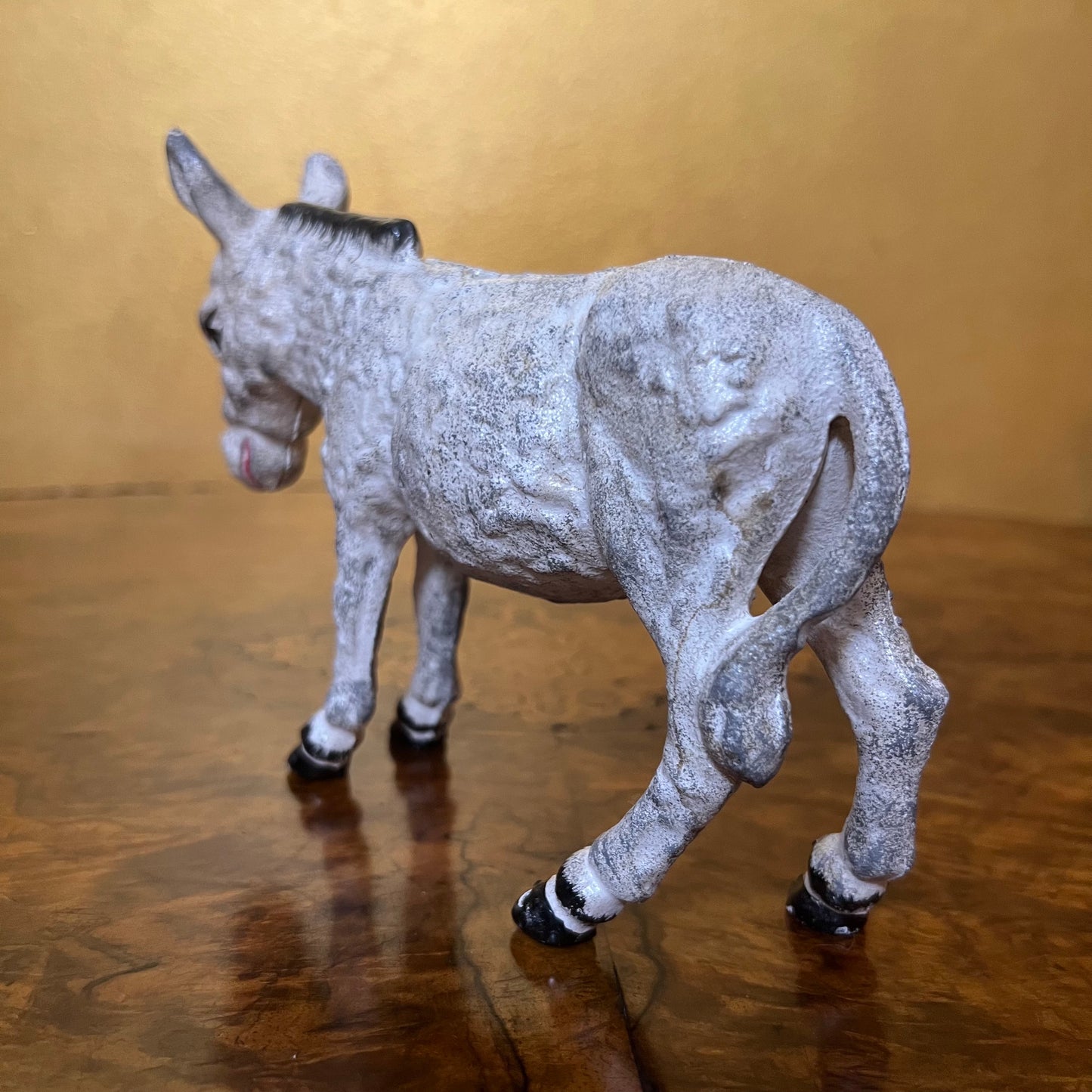 Antique Cast Iron Donkey Money Box Vintage 