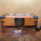 Antique Chinese Jade Insert Jewellery Box with Key Lock