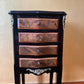 Antique French Burr Walnut  Drawers Table