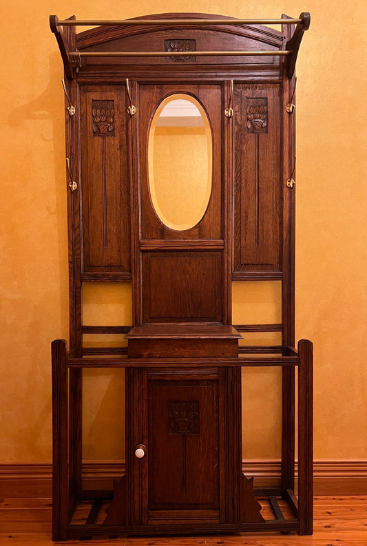 Antique French Oak Hall Stand