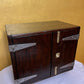 Antique Fruitwood Two Door Small Compartment Cupboard