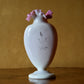 Antique Hand Painted Floral Vase Pink Frill 