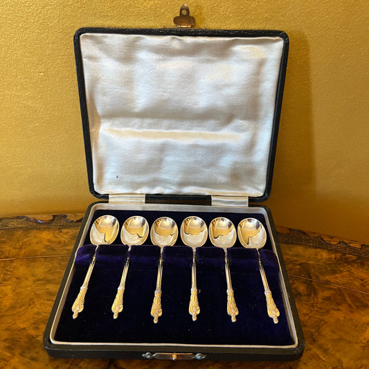Antique Harry Atkin 1908 Sterling Silver Spoons Set Of Six