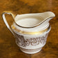 Antique Johnson Bros Victorian Gold Print Creamer Jug 