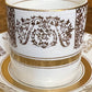 Antique Johnson Bros Victorian Gold Print Demitasse Coffee Cups 
